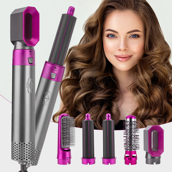 5 in 1 Hair Curler and Straightener Comb